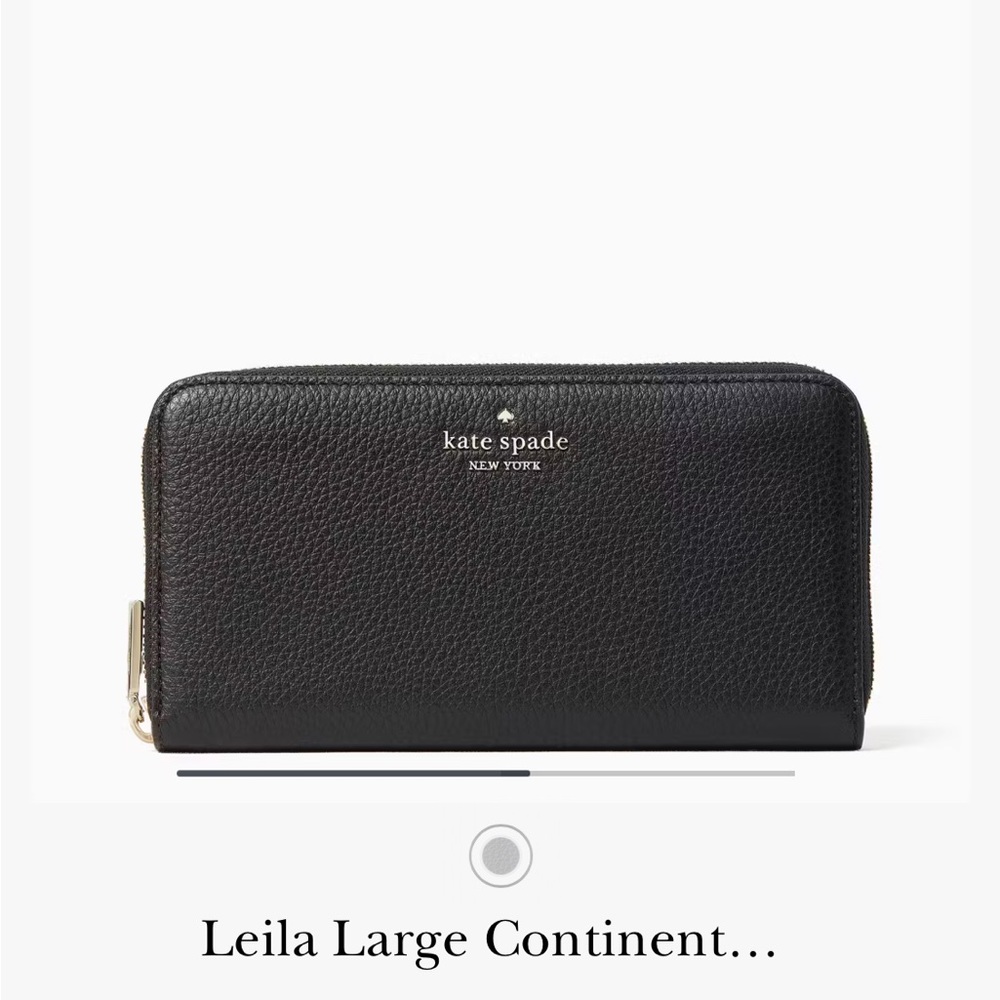 NWT Kate Spade Black Leather Wallet - Picture 2 of 8